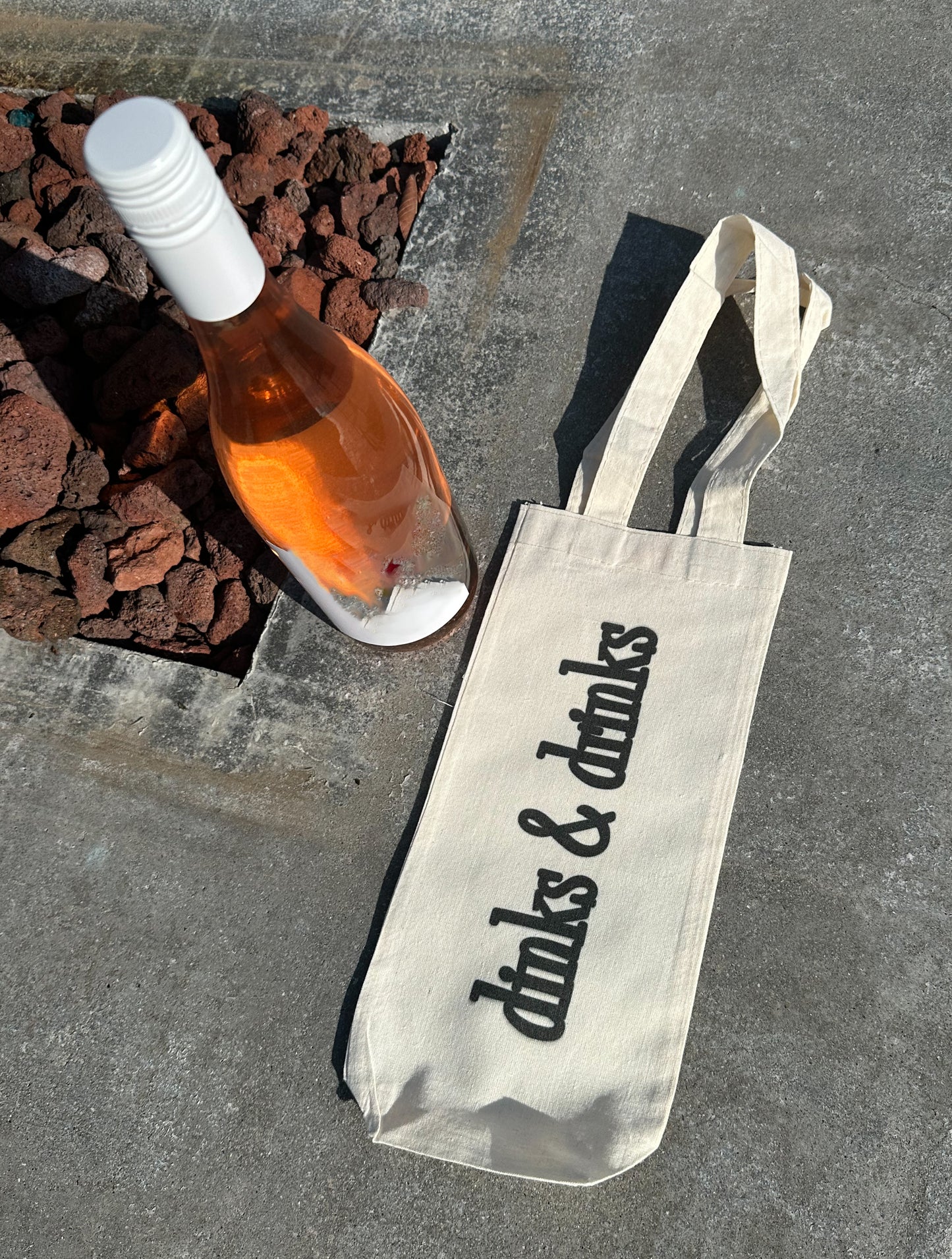 Pickleball Dinks & Drinks Canvas Wine Tote