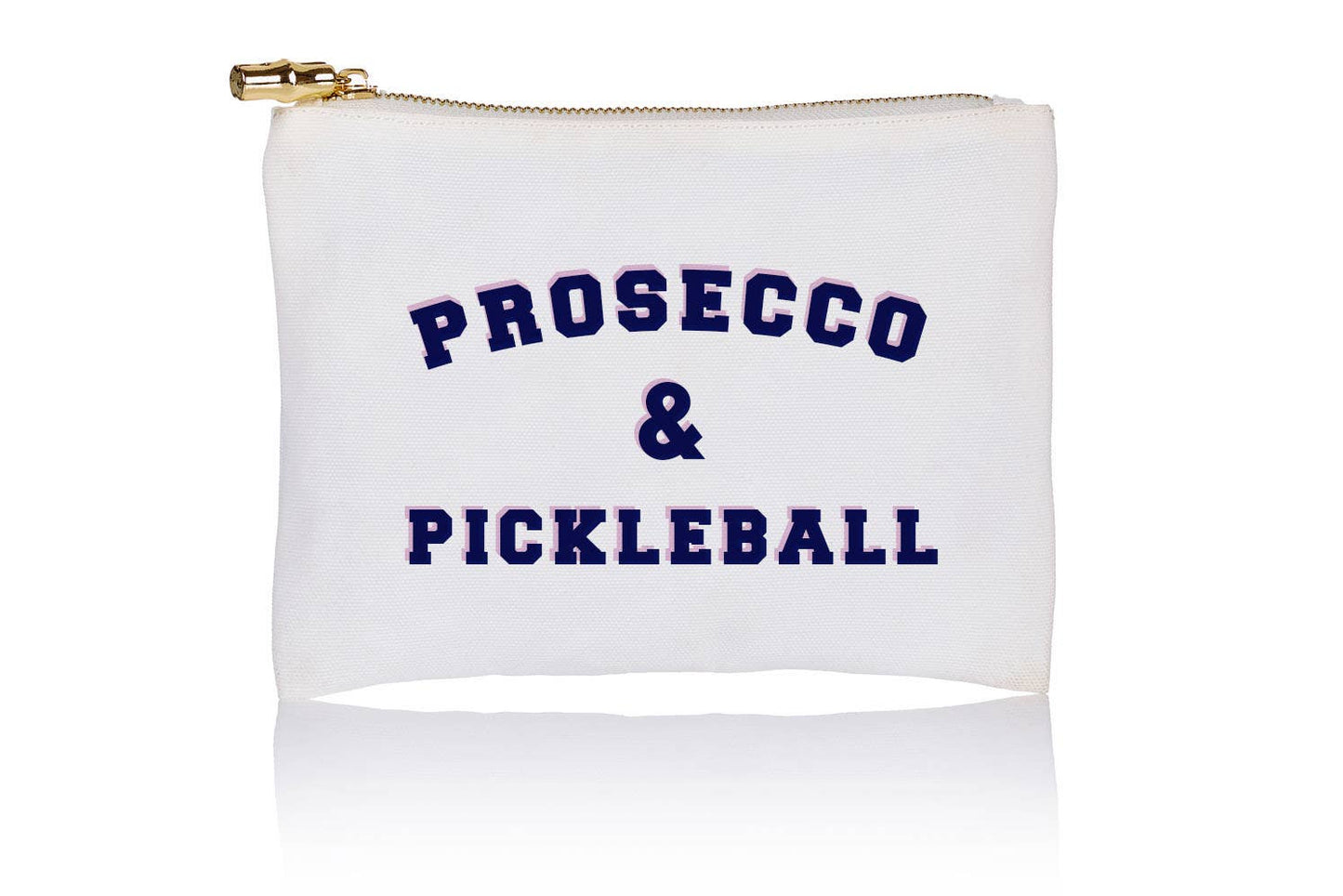 Flat Zip Pouch-Pickleball & Prosecco