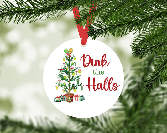 Dink the Halls metal ornament 3.5"