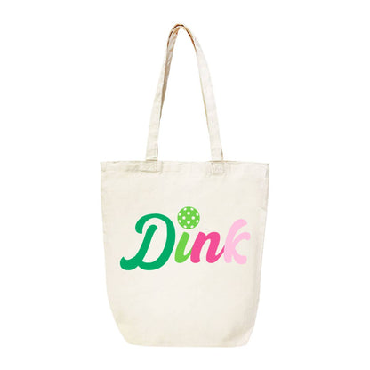 Multicolor Dink Pickleball Canvas Tote