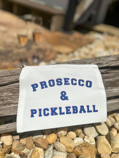 Flat Zip Pouch-Pickleball & Prosecco